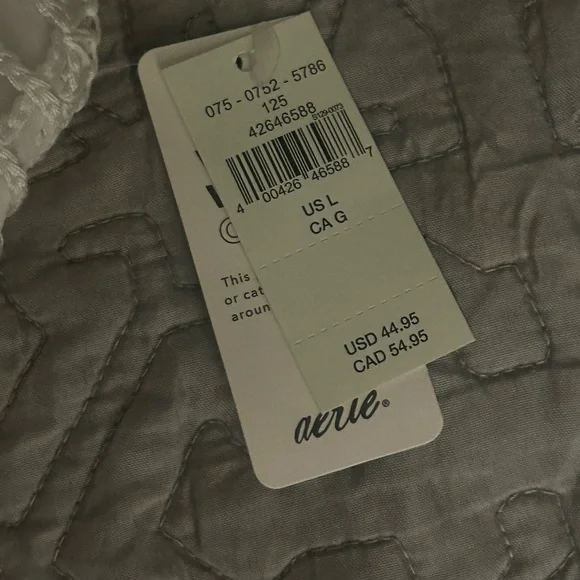 NWT Aerie Cream Crochet Bikini Top The Sun-Lover Crochet Bikini Top size large - Picture 7 of 7